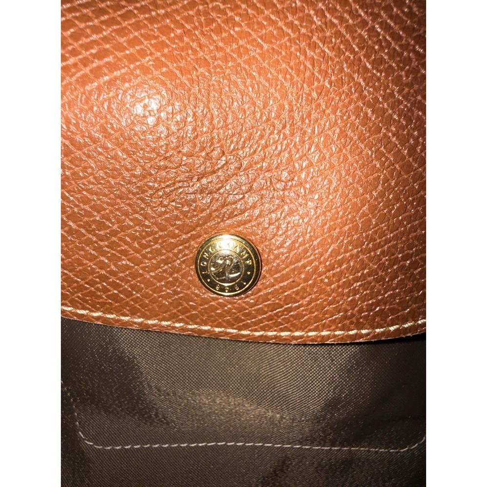 Longchamp Womens Le Pliage Original M‎ Tote Bag Recycled Canvas Ebony Brown  1 - Picture 5 of 10